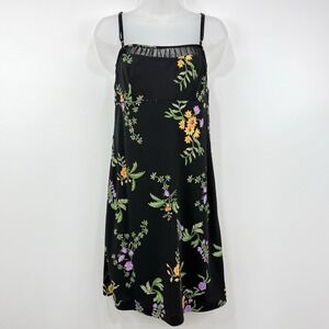 VTG 90s Y2K BCBG Slip Dress Women M Fairy Grunge Romantic Babydoll USA Mesh Trim